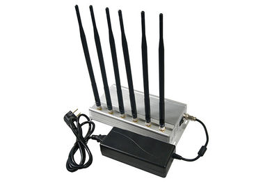 GSM 3G 4GLTE Stoorzender 6 van het Hoge Machtssignaal Omni-Antennes 2 Koelventilators binnen